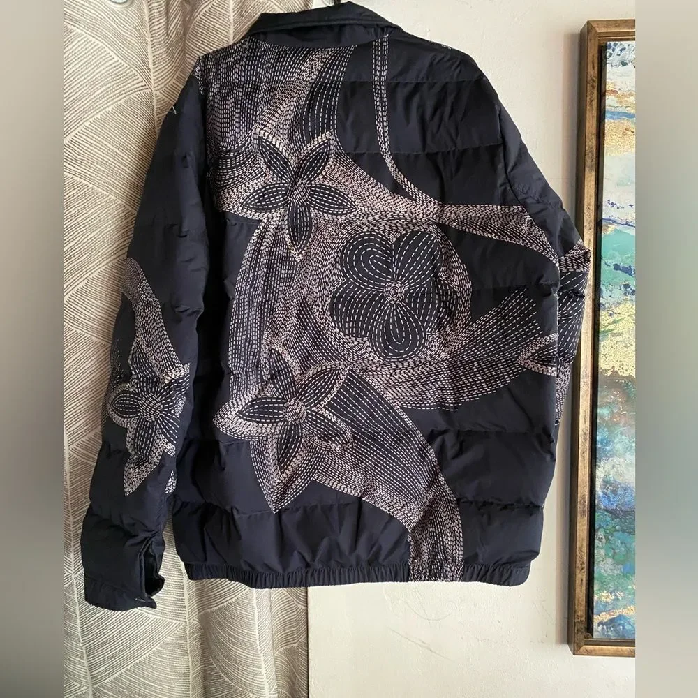 PADARY Puffer Jacket Men’s Navy Ski Pockets Full Zipper No Size